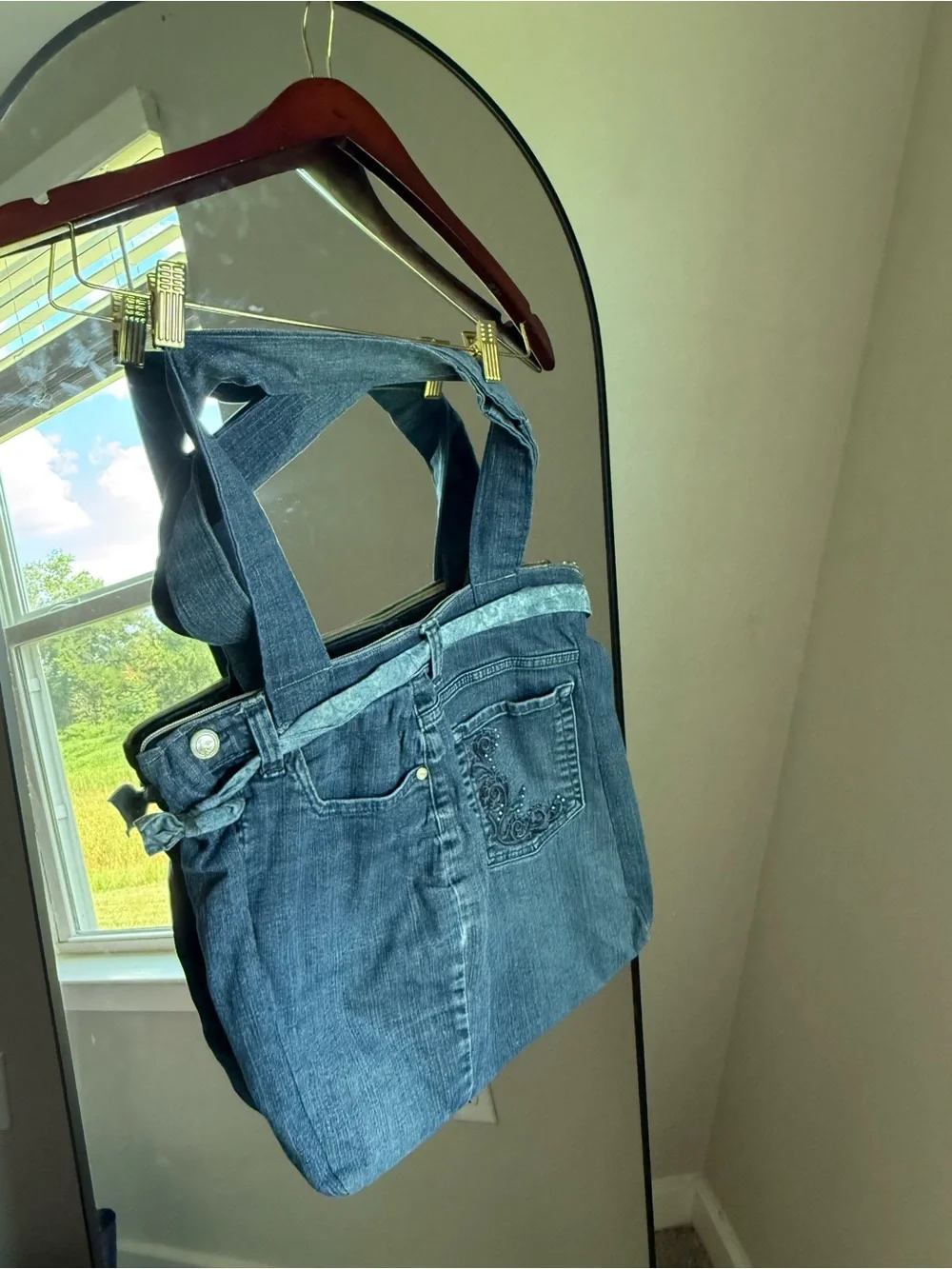 LEE Upcycled Handmade Y2K 90s Denim Jean Handbag Purse